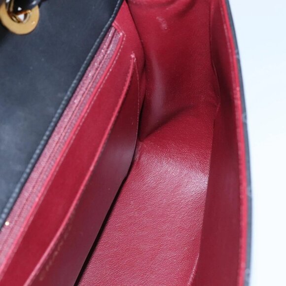 CHANEL Big Matelasse 34 Single Flap Chain Bag Lamb Skin Black CC Auth nb349AM - Picture 12 of 16